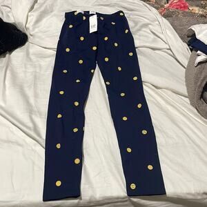 The gap 6/7 s navy blue smiley face emoji legging stretchy nwt perfect unworn